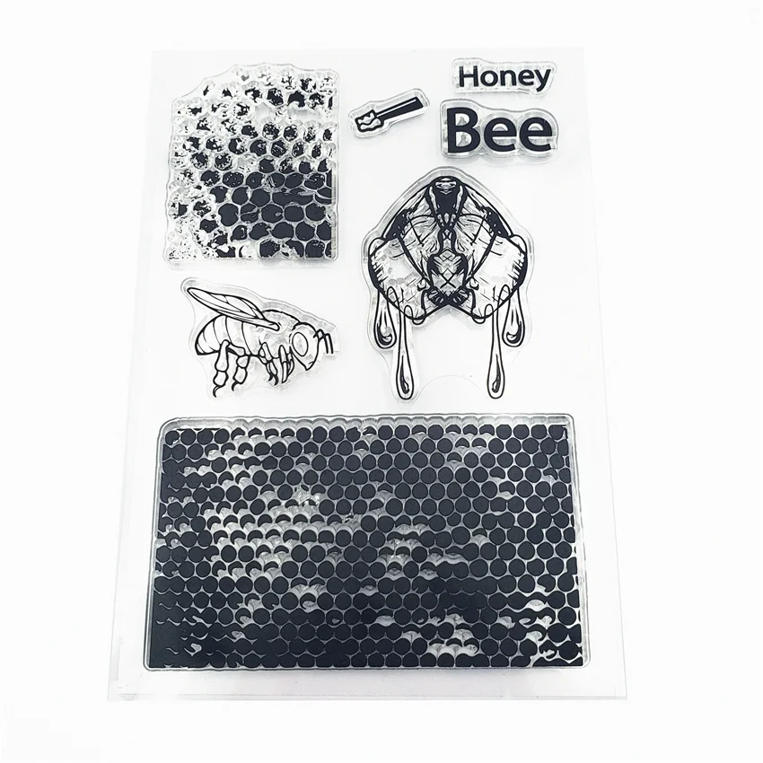 Соты Honey Bee Stamp Прозрачный Прозрачные Марки Силиконовые Уплотнения для DIY Скрапбукинг Карты