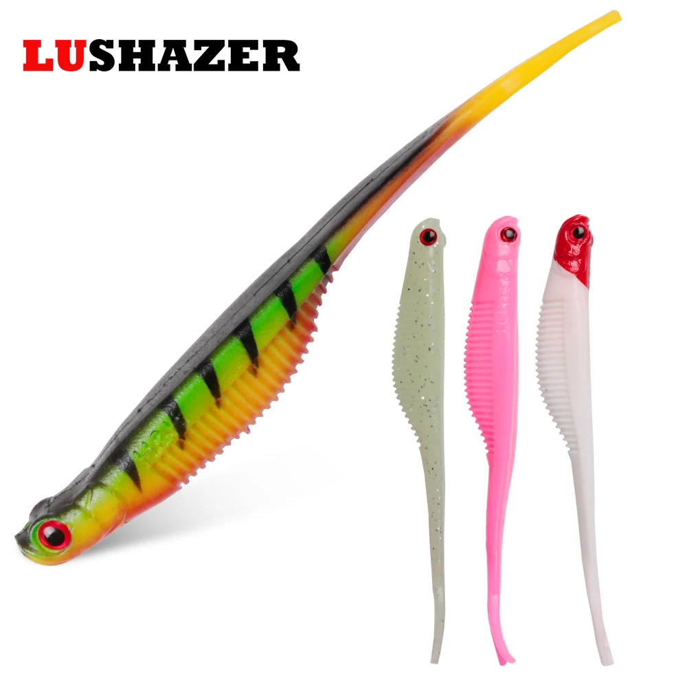 

4pcs/lot LUSHAZER fishing soft lure 7.5g 12.5cm pesca carp fishing bait isca artificial soft baits China swimbait soft baits