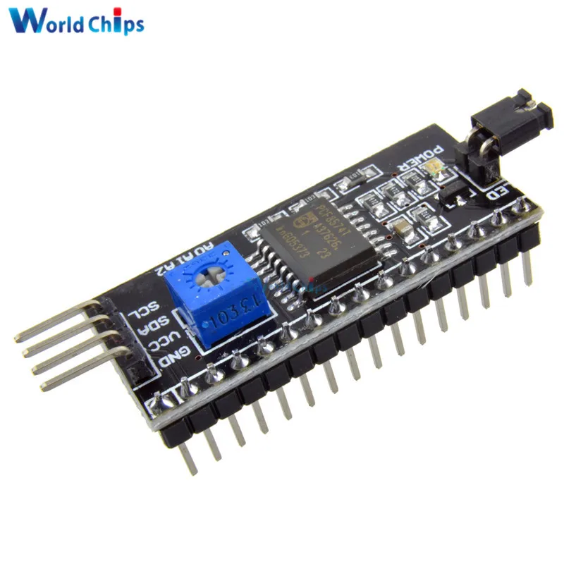 

5Pcs/Lot IIC/I2C Interface LCD1602 Adapter Plate Board 5V LCD Adapter Converter Module For LCD1602 2004 LCD For Arduino