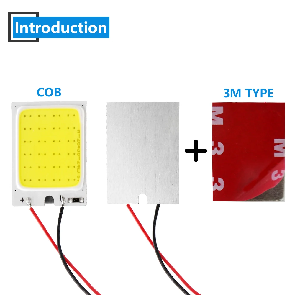 2 шт. 12 в белый Ледяной Синий COB 24 SMD светодиодные панели освещение купол Интерьер