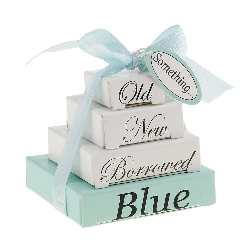 Special Mini Nesting Box Bridal Something Old New Borrowed Blue Note Planner Artificial Decorations Festive Party Supplies