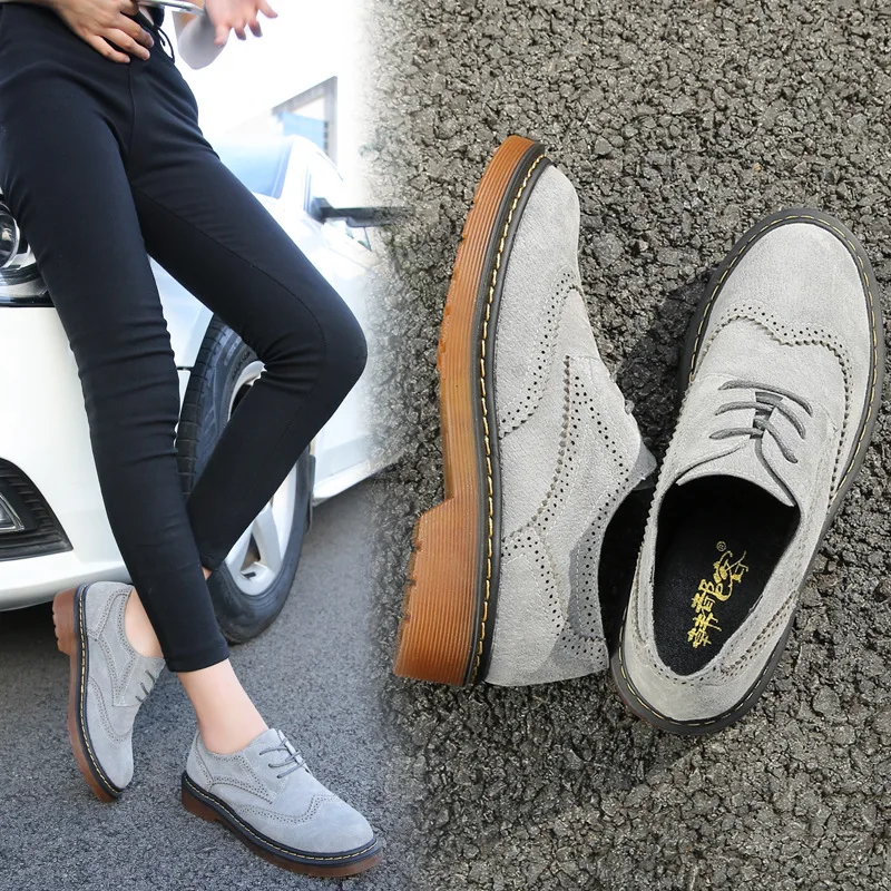 

Spring And Autumn Season Women's Shoes Bullock Leather Shoes Women's Casual Flat Fashionable Wild Temperament leather shoe 6.15