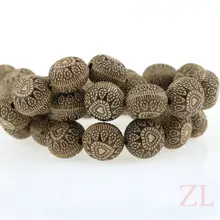 2016 Acrylic Imitation Natural Wood Beads Heart Pattern Flat Round 14*10mm Spacer Beads DIY Charm Necklace Bracelet