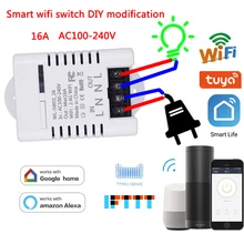 WiFi умный пульт дистанционного управления DIY модификация 16A Tuya/Smart Life приложение работает с Amazon Alexa& Echo Dot& Google home IFTTT