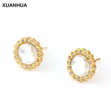 XUANHUA серьги из нержавеющей стали модные украшения серьги-гвоздики для женщин ювелирные изделия Brincos аксессуары серьги с камнями