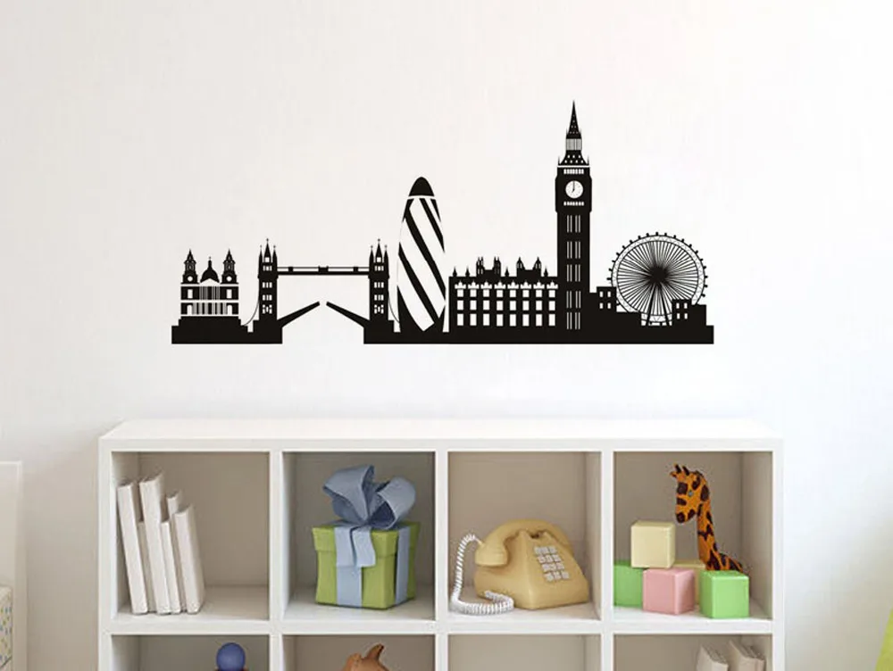 London Skyline Big Ben UK England Travel Decor Home Wall Decal Sticker SK1 London Skyline Big Ben UK England Travel Decor Home Wall Decal Sticker SK1