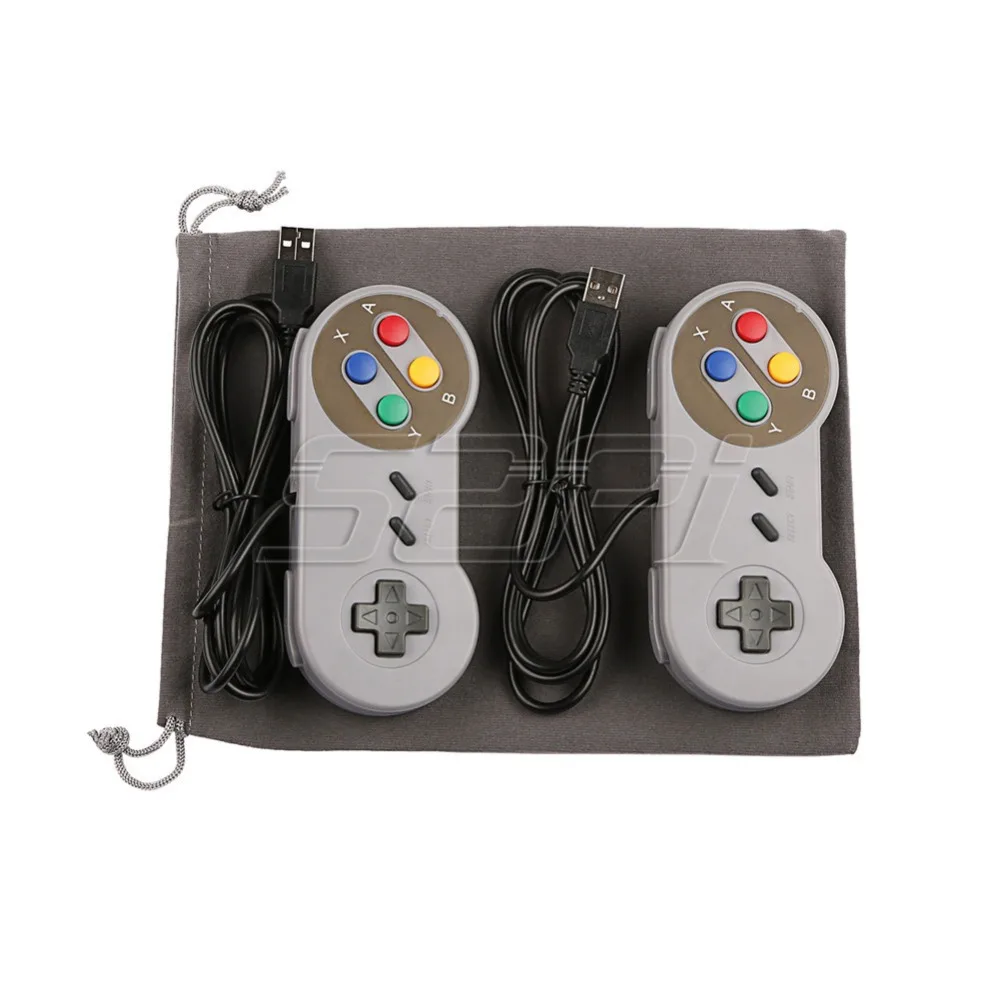 52Pi 2 шт./лот Super SNES USB игровой контроллер джойстик с фланелевым чехлом для ПК Raspberry Pi