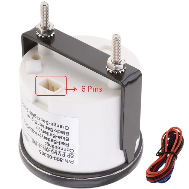 Boat Trim Gauge Balance Gauge Meter fit Vehicle Generator Marine Yacht Engine Outboard Craft Red Backlight Waterproof 9-32V