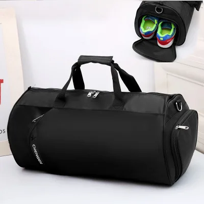 HIGHSEE сумка для тренировок для спортзала, Мужская большая спортивная сумка, мужская спортивная обувь для фитнеса, Водонепроницаемая спортивная сумка для фитнеса, женская спортивная сумка - Цвет: Black