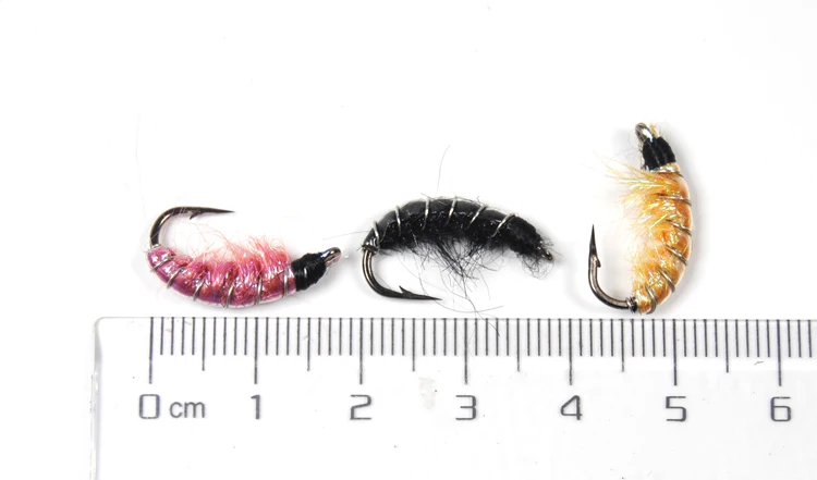 Bimoo 6 шт.#6 рыболовные крючки в виде мухи для ловли форели Scud Shrimps Scud Cezch Fly Fishing Fly Nymphs несколько цветов