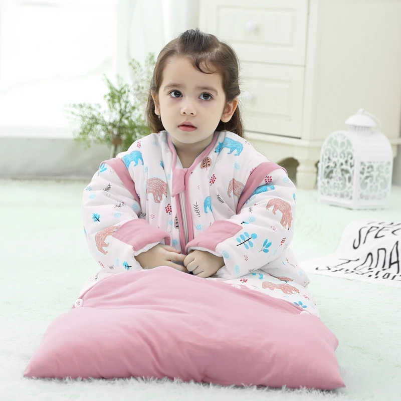 Hot Product  Baby sleeping bag autumn and winter cotton newborn bag anti-kick is home baby one