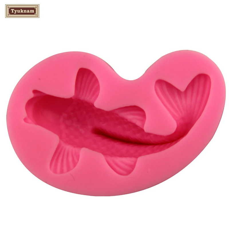 Silicone 3D Carp Form Soap Baking Mold Fondant Sugarcraft Chocolate Cake Pastry Decor Mould for Methods Decorating Tools | Дом и сад
