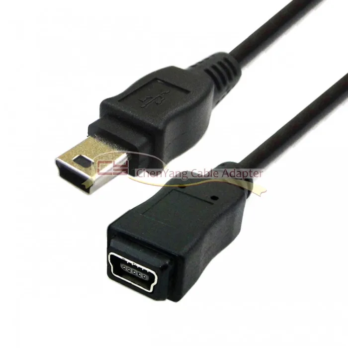 5PCS Micro Mini USB B Type 5pin Male to Female USB2 0 Extension Cable