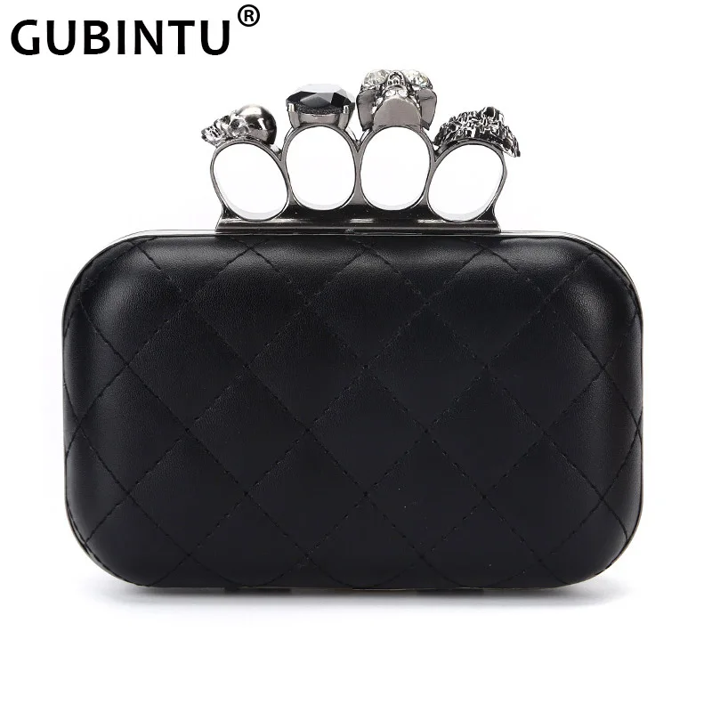 

Banquet Day Clutches Women Bridal Wedding Wallet Purse Finger Knucklebox Evening Bag with Skull Head Dinner Party Perfume Bag