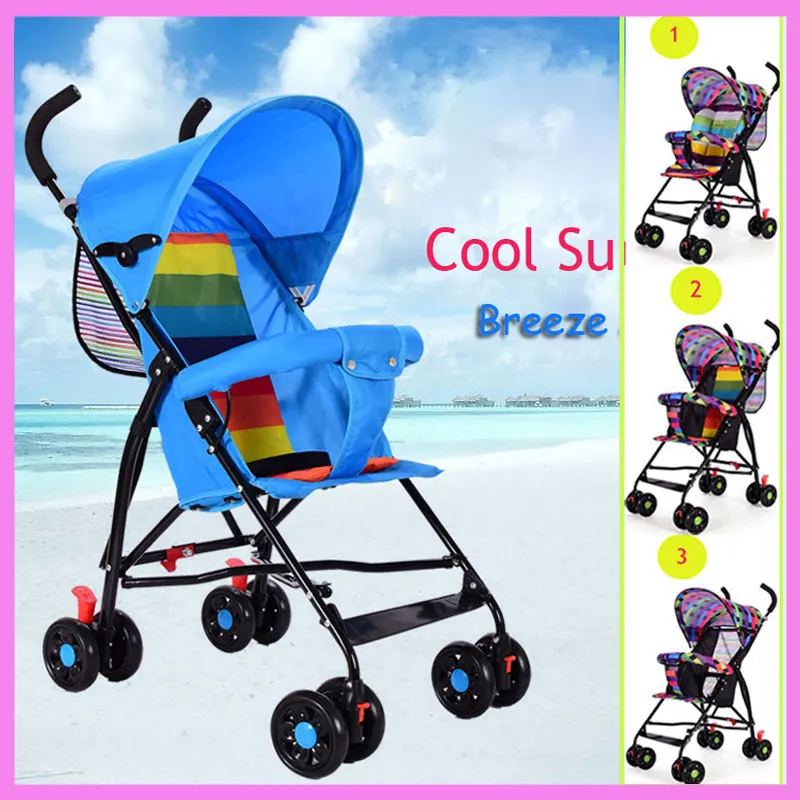 Hot Breeze Summer Portable Folding Four Wheel Baby Stroller Travel