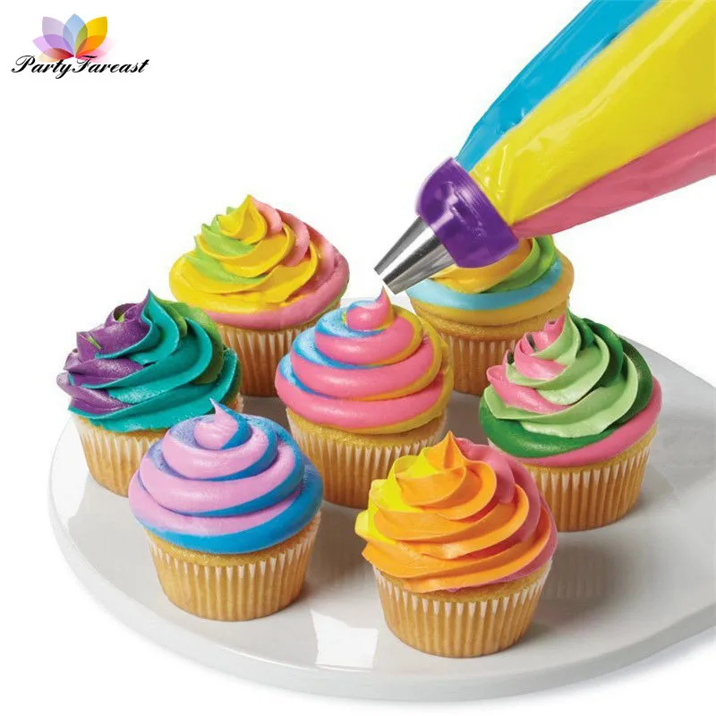 

Icing Piping Bag Nozzle Converter Tri-color Cream Coupler Cake Decorating Nozzle Converter 3 Hole 3 Color Cream Coupler Cake