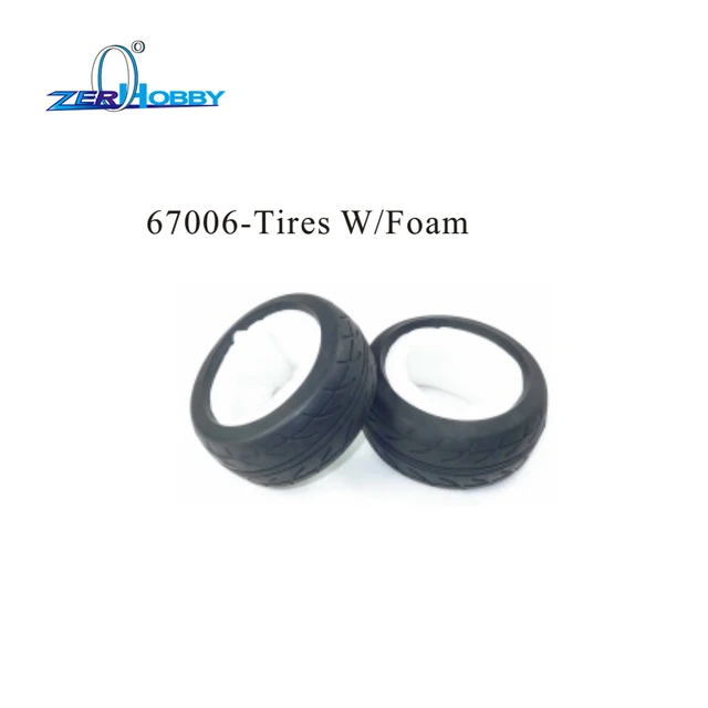 Best Offers HSP RACING RC CAR ACCESSORIES SPARE PART NO. 67006 TIRES WITH FOAM FOR 1/8 SCALE ON ROAD DRIFT CAR ITEM NO. 94066