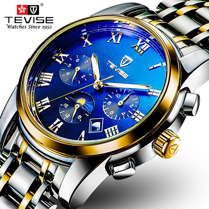 

Automatic Mechanical Watches Men watch relogios Waterproof Sport Business Wristwatch Male Clock Six-pin calendar full Work