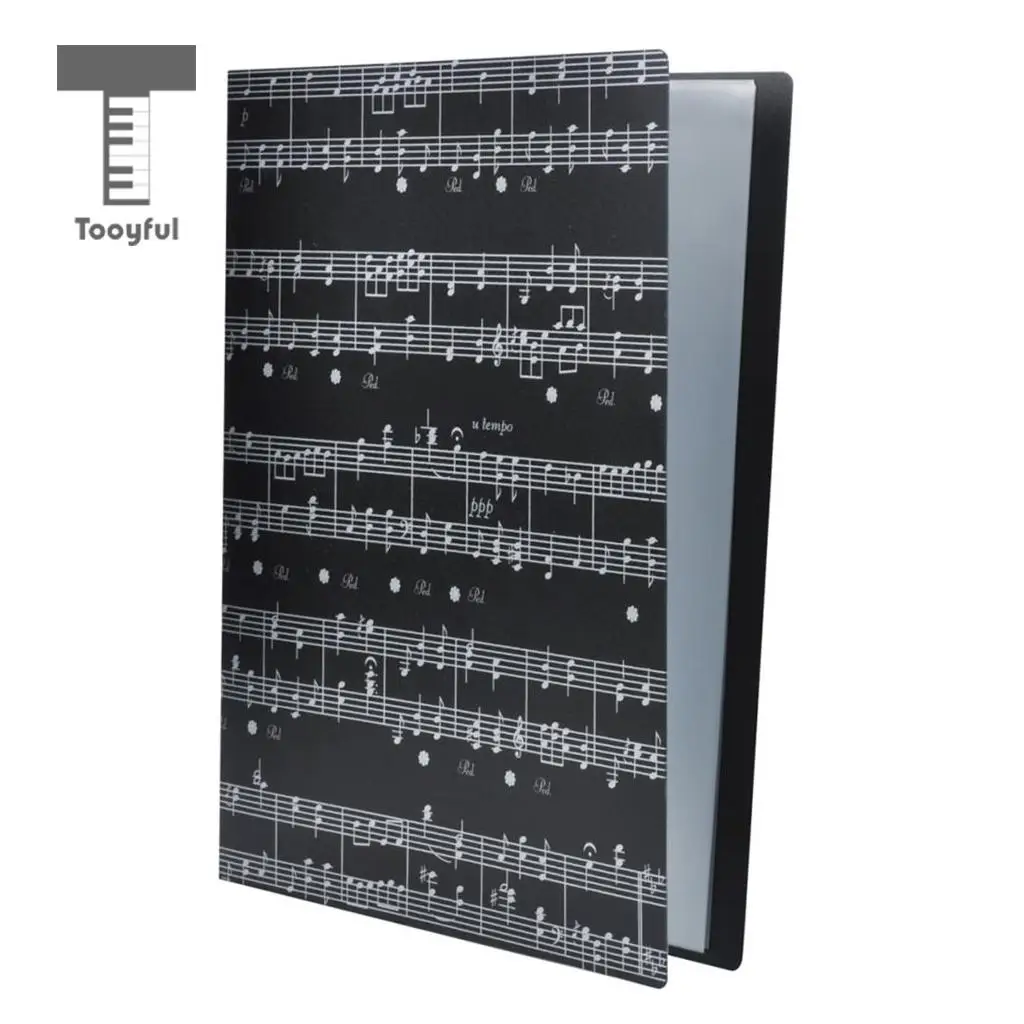 Tooyful Tough Document Organizer File Folder Picture of 5 Line Spectrum for Music Lovers Black