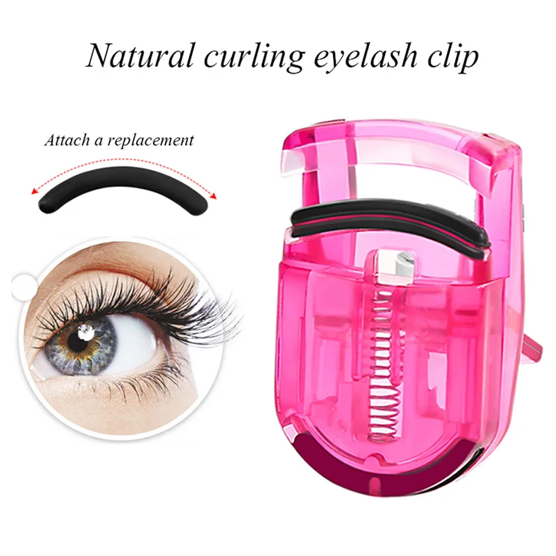 Pink Eyelash Curler Portable Eye Lashes Curling Clip Cosmetic Makeup