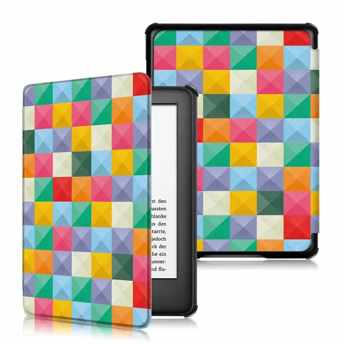 Для Amazon Kindle из искусственной кожи чехол с принтом тонкий 6 ''Электронная книга E-reader Kindle 10th 658 Smart Wake Up - Цвет: 09