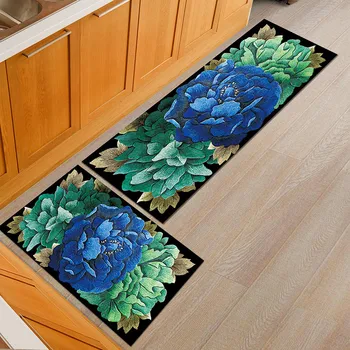 

Flowers Printed Welcome Doormat Anti Slip Kitchen Carpet Tatami Floor Mat Hallway Portch Rug Door Mats Outdoor alfombra cocina