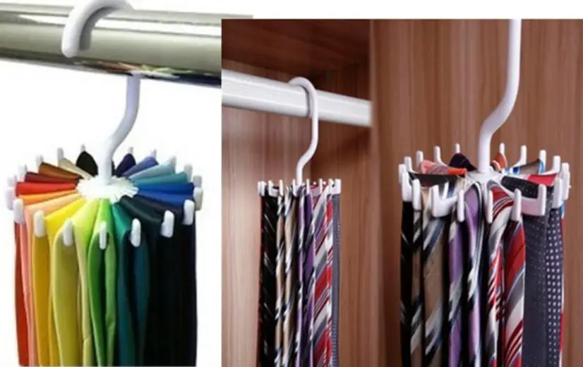 New 2016 Adjule Rotating 20 Hook Neck Ties Organizer Men Tie New 2016 Adjule Rotating 20 Hook Neck Ties Organizer Men Tie Rack Hanger Holder