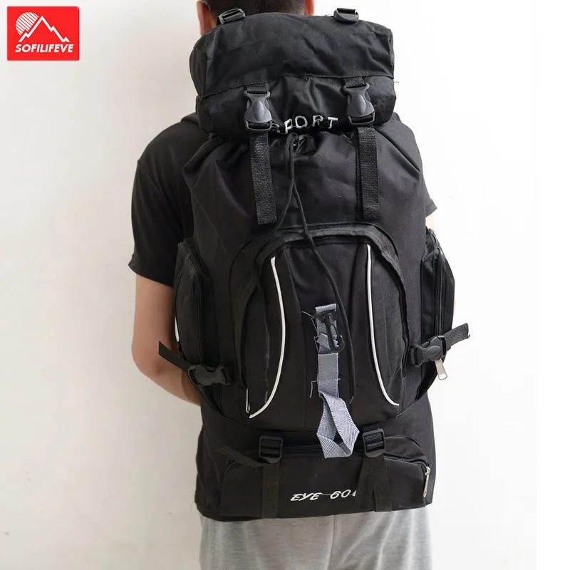 

60L Outdoor Mountaineering Backpack Climbing Bag Hiking Camping Picnic Large Sack Normal Travel Big Sports Luggage Rucksack