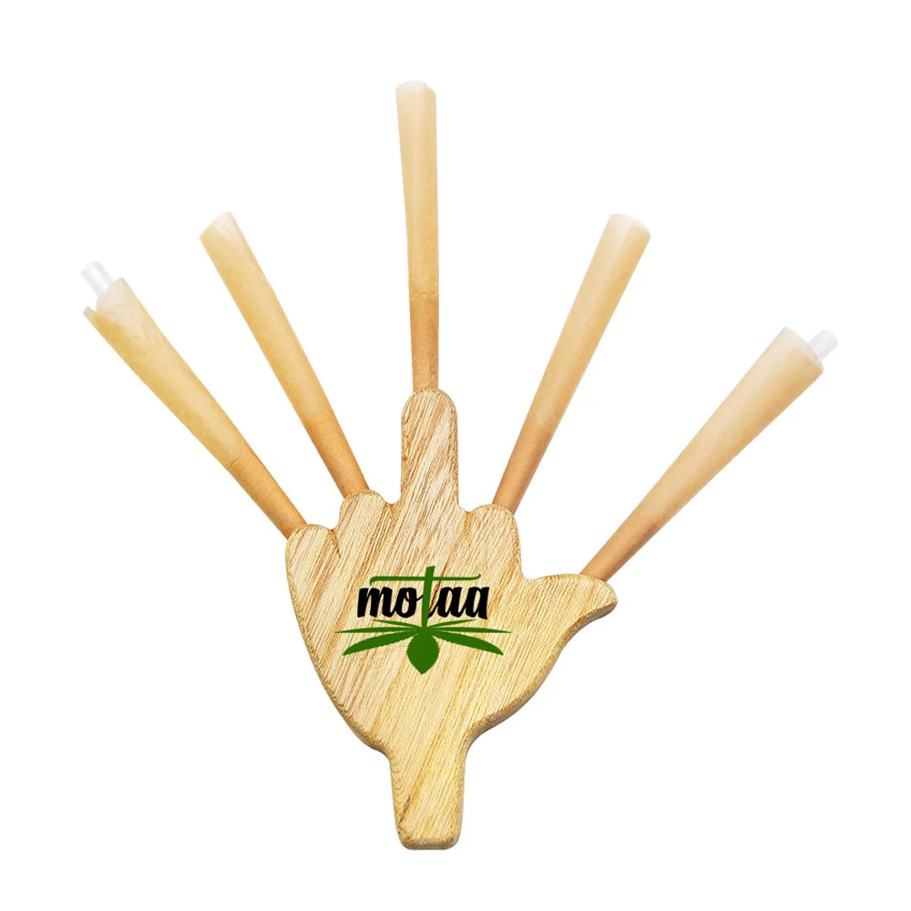HORENT Wood Level Five 5 Joint Holder Cigarette Rolling Cone Smoking