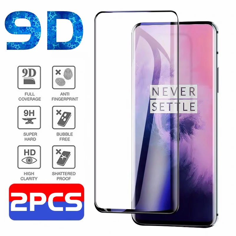 9D полное покрытие клейкое закаленное стекло для Oneplus 7 6 6T 5T 9H защита экрана