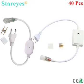 

40 Pcs 220V EU plug Power controller Supply Lighting Transformer driver for SMD 3014 5050 2835 5630 RGB single color LED Strip