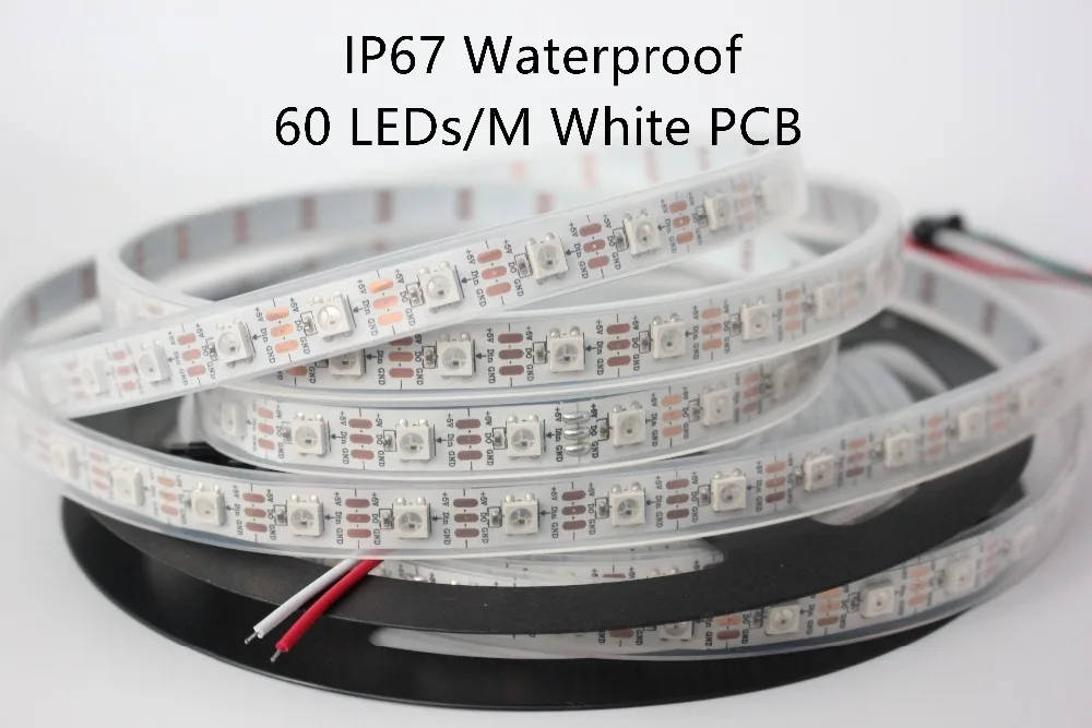 Умная Светодиодная лента WS2812B 5 м 30/60 светодиодов WS2812 IC WS2812B/m IP20/IP65/IP67