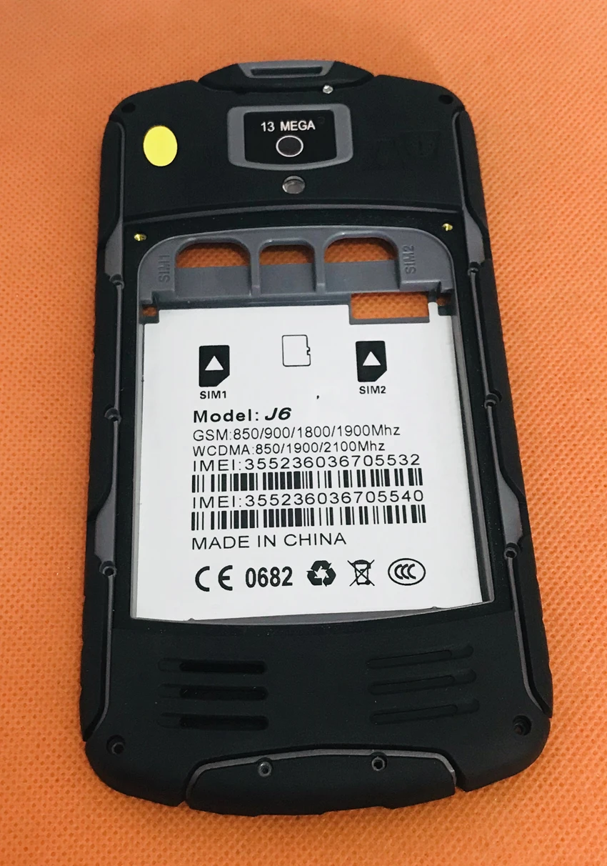 

Used Original Back Frame shell case + Loud speaker+ camera glass for Jeep J6 IP68 MTK6582 Quad Core 5" HD Free shipping