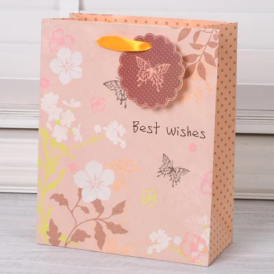 Вечерние подарочные пакеты с бабочкой и ручкой из ленты, бумажный подарочный пакет для цветов, для свадебной вечеринки, дня рождения, украшения для детского душа - Цвет: ENC L1 II 1388