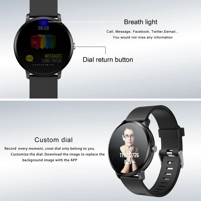 V11 Fashion Smart Watch Women Bluetooth Smartwatch Heart Rate Traker Waterproof Man Sport Fitness Watch for iPhone 8 x Android