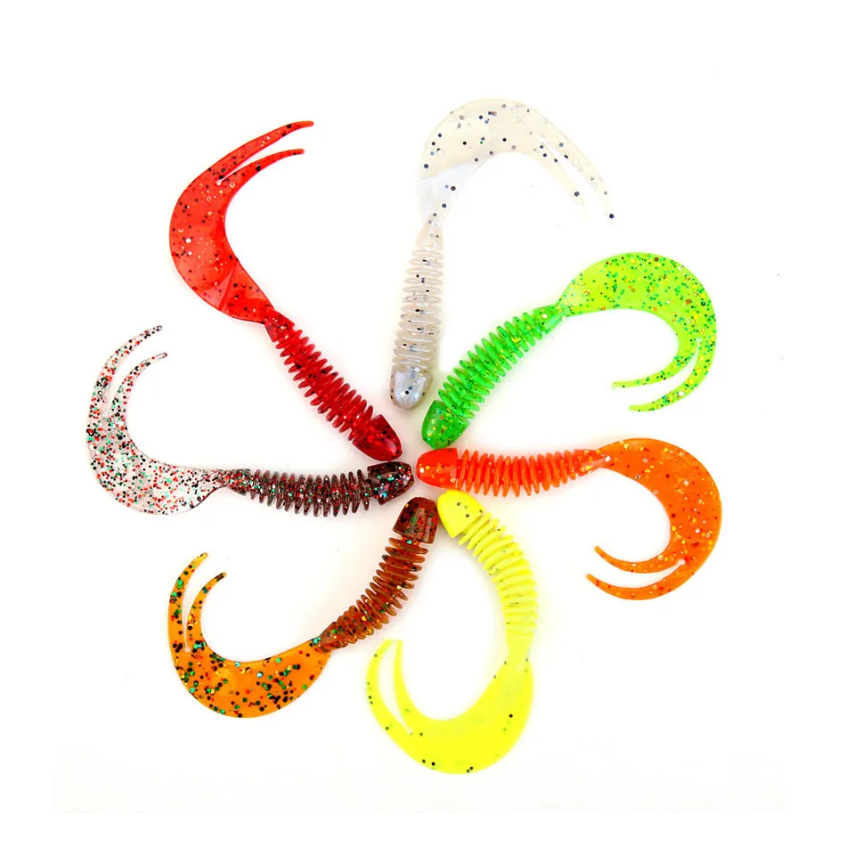 

10Pcs/Lot Wobblers Silicone Artificial Bait Soft Bait Fishing tackle 8cm 2.3g Swimbait Flexible Soft Lures Fishing Soft Bait