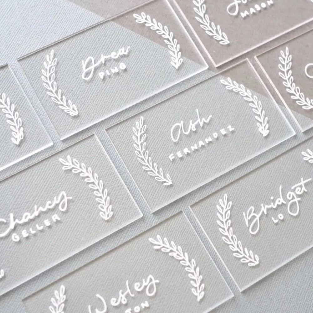 

Clear Acrylic Rectangle Square Escort Place Cards