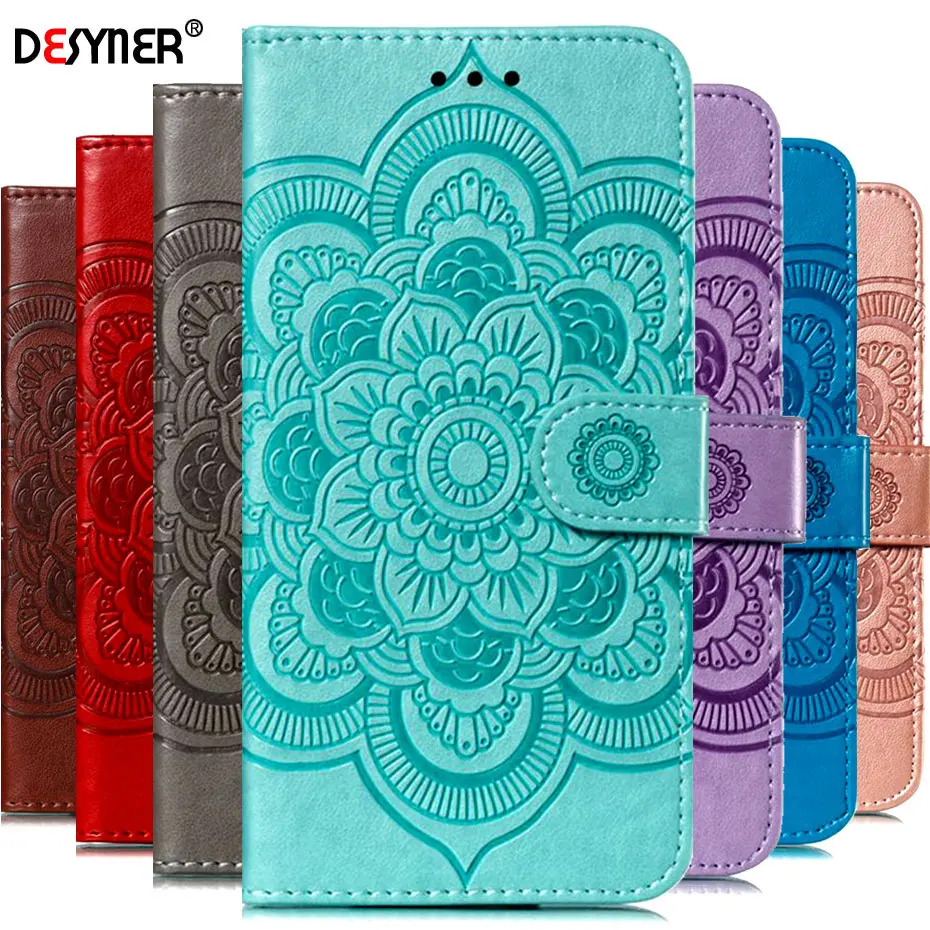 

Flip Case For Nokia X6 6.1 Plus Case PU Leather Cover Phone Case For Nokia 6.1 Plus X6 3D Relief Mandala Wallet Phone Case