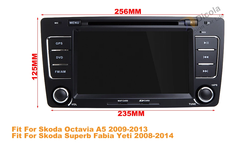 Best Octa Core Android 9.0 Car DVD Multimedia Player For Skoda Octavia 2009-2013 A5 WiFi BT Car Stereo Radio Head Unit GPS NAVI IPS 0