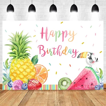 

Twotti Fruitti Birthday Backdrop Happy Birthday Summer Fruit Birthday Photography Background Watercolor Twotti Fruttis Party