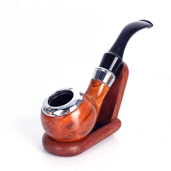 

Hot Resin +metal Classic Wood Grain Pipes Chimney Filter Smoking Pipe Tobacco Pipe Cigar Narguile Grinder Smoke Mouthpiece