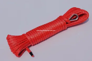 

Red 1/4"*50ft Synthetic Winch Rope,Plasma Winch Cable for Electric Winches,Towing Rope,Off Road Rope