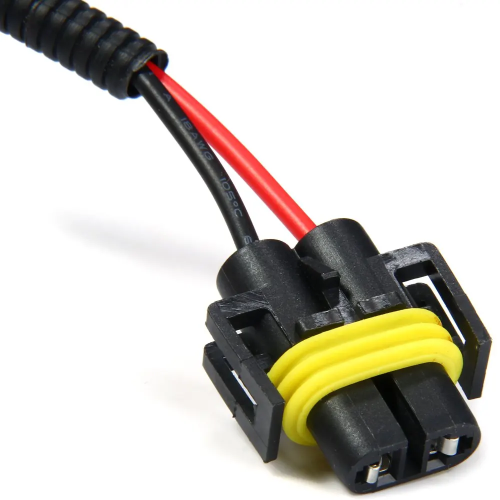 New 2pcs Car Foglight Headlight Lamp Bulb Cables Extension Adapter Wiring Harness Socket Wire Connector Cable Plug For HID LED-in Cables, Adapters & Sockets ...