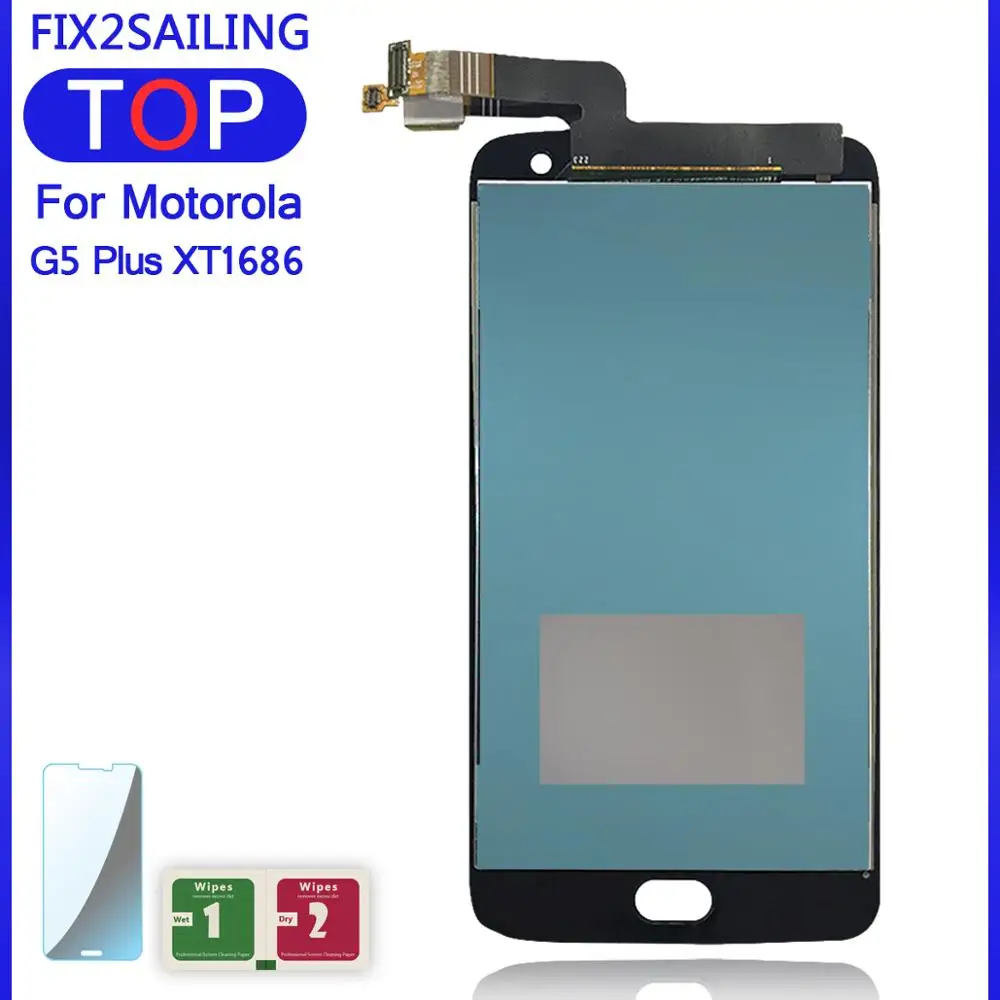 Для Motorola Moto G5 Plus XT1686 XT1681 XT1683 100% рабочий ЖК дисплей сенсорный экран дигитайзер в