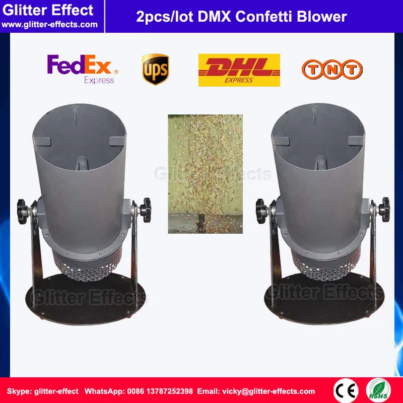2pcs/lot DJ stage special effect wedding celebration color paper confetti blower Disco night club shooter cannon machine | Лампы и