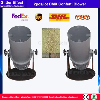 

2pcs/lot DJ stage special effect wedding celebration color paper confetti blower Disco night club paper shooter cannon machine