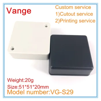 

10pcs/lot injected molded box IP54 ABS plastic diy enclosure project box for electronic device box 51*51*20mm