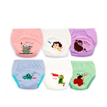 

3pcs High Quality 2018 New Children Training Pants 5Layers Gauze Baby Washable Diaper Cotton Pants Boys And Girls