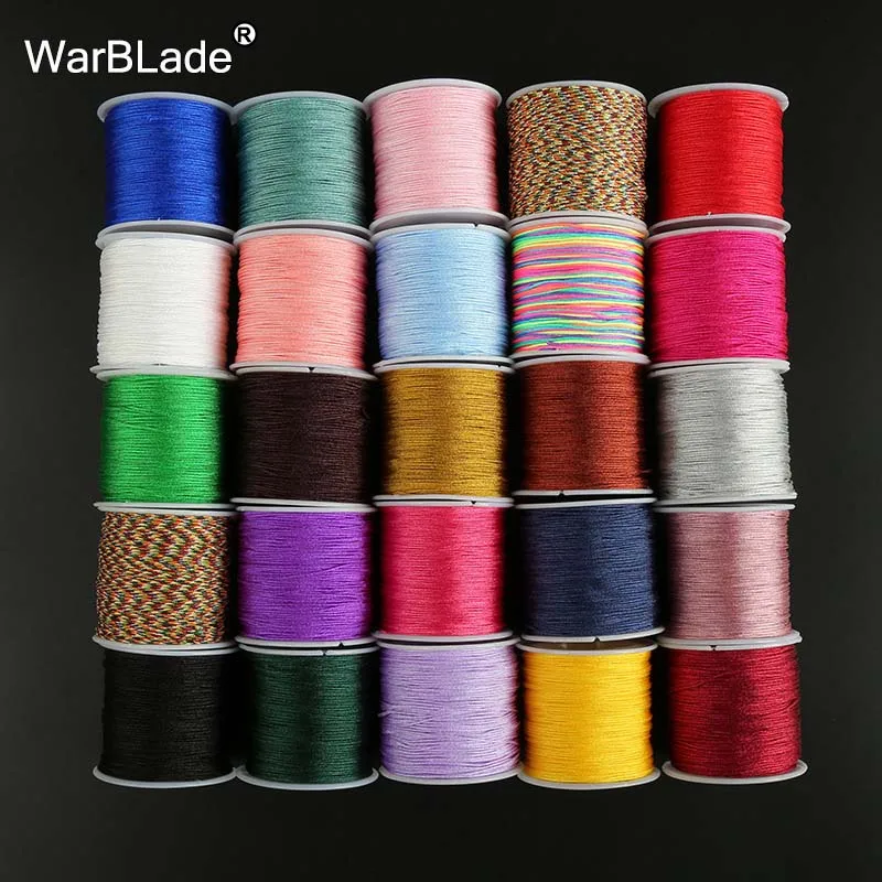 

Wholesale Jewelry Making Accessories 120m 0.8mm Cotton Cord Nylon Cord Thread Chinese Knot String Rope Beads DIY Weave Bracelet