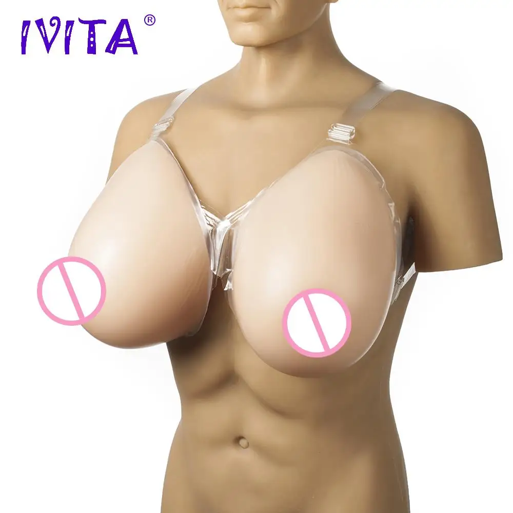 IVITA 5000 г ложная грудь полный слиликон Настоящее Прикосновение Для для